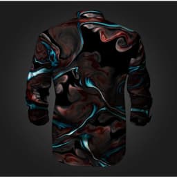 2024 New Geometry 3D Printing Color Block Abstract Fashion Casual Men's Shirt Party Street Spring and Autumn Lapel Long Sleeve