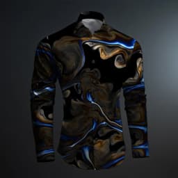 2024 New Geometry 3D Printing Color Block Abstract Fashion Casual Men's Shirt Party Street Spring and Autumn Lapel Long Sleeve