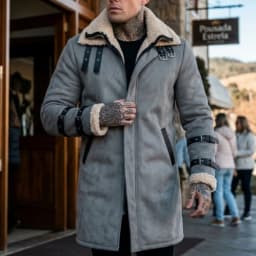 New Winter Windproof Jacket - Mid-length Warm Fleece Coat Double Collar Double-layered Outdoor Warm Coat Street Mens Jacket