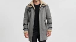 New Winter Windproof Jacket - Mid-length Warm Fleece Coat Double Collar Double-layered Outdoor Warm Coat Street Mens Jacket