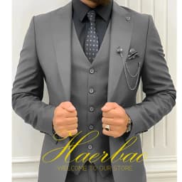 Wedding Tuxedos Men Suit Peak Lapel Terno Masculino Slim Fit Groom Prom Man Blazer Custom 3 Pieces Jacket Pant Vest Dark Green