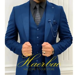 Wedding Tuxedos Men Suit Peak Lapel Terno Masculino Slim Fit Groom Prom Man Blazer Custom 3 Pieces Jacket Pant Vest Dark Green