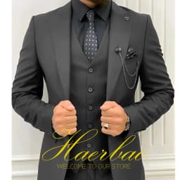 Wedding Tuxedos Men Suit Peak Lapel Terno Masculino Slim Fit Groom Prom Man Blazer Custom 3 Pieces Jacket Pant Vest Dark Green