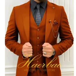 Wedding Tuxedos Men Suit Peak Lapel Terno Masculino Slim Fit Groom Prom Man Blazer Custom 3 Pieces Jacket Pant Vest Dark Green