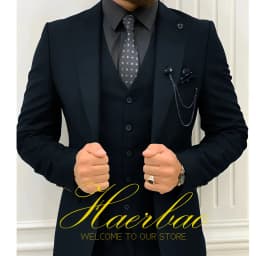 Wedding Tuxedos Men Suit Peak Lapel Terno Masculino Slim Fit Groom Prom Man Blazer Custom 3 Pieces Jacket Pant Vest Dark Green