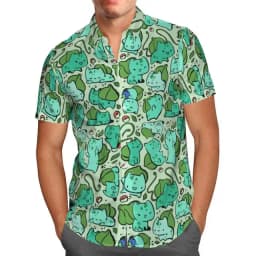 Men's Tokyo Breeze Shirt Anime Green 3D Hawaiian Print Oversized 5XL Short Sleeve Beach Social