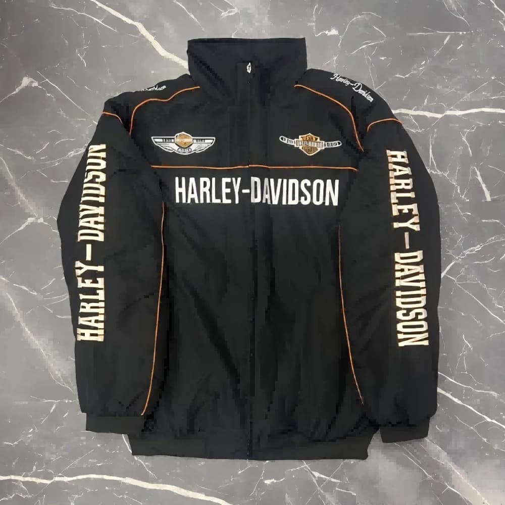 Harley Davidson Man Embroidery Jacket Autumn Winter Motorcycle Cycling Uniform Jacket Racing Suit Lady Outdoor Keep Warm Coat