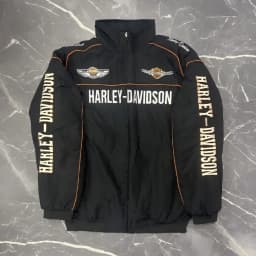 Harley Davidson Man Embroidery Jacket Autumn Winter Motorcycle Cycling Uniform Jacket Racing Suit Lady Outdoor Keep Warm Coat