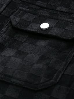 2025 New Suede Chess Board Jackets Men American Retro Spring Autumn Loose Casual Plaid Lapel Jacket Business Workwear Jacket Top