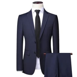Suit S-7XL (Blazer+Pants) Men Korean Version of Slim-fit Work Clothes Solid Color Fashion Business Casual Wedding Gentleman Suit