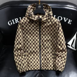 Autumn Fashion Casual Hooded Jacket for Men Korean Plaid Business Windproof Coats Trendy Versatile Streetwear Men Clothing 2025