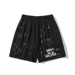 GALLERY DEPT Ink-splashed letter-printed American loose-fitting casual mesh shorts