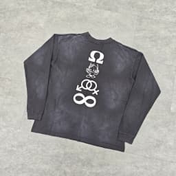 Yao Fashion Saint OF Michael Long Sleeve Tops Tee Vintage Oversize Baggy Graphics Print Streetwear Trend Luxury T Shirt For Men