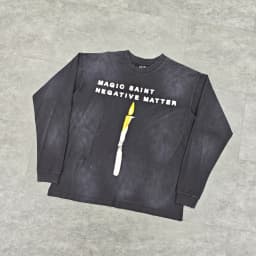 Yao Fashion Saint OF Michael Long Sleeve Tops Tee Vintage Oversize Baggy Graphics Print Streetwear Trend Luxury T Shirt For Men
