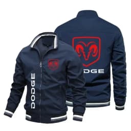 Men's Spring and Autumn Dodge Logo Car Spring Leisure Outdoor Fashion Ultra thin Zipper Sports Jacket NJ8G