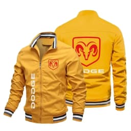 Men's Spring and Autumn Dodge Logo Car Spring Leisure Outdoor Fashion Ultra thin Zipper Sports Jacket NJ8G