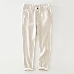 100% Linen Brand Pants Men Fashion Solid 4Color Pants Mens Casual Flax Trousers Male 38 Pantalones Broek Un Pantalon Pantaloni
