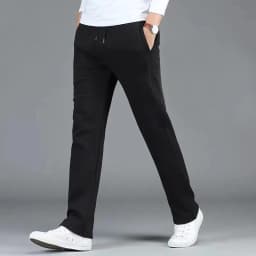 Sports Pants Men's Autumn Winter Straight Casual Pants Elastic Sweatpants Knitted Loose Men's Business Trousers