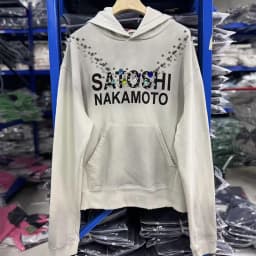 26fw SATOSHI NAKAMOTO NECKLACE Hoodie Men Women High Quality Heavy Fabric Hooded Pullover