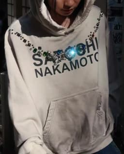 26fw SATOSHI NAKAMOTO NECKLACE Hoodie Men Women High Quality Heavy Fabric Hooded Pullover