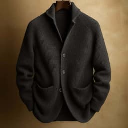 Spring Autumn Men Knitted Single Breasted Green Fruit Collar Cardigan Sweater Knitwear Solid Long Sleeve Casual Sweatercoat Men