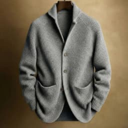 Spring Autumn Men Knitted Single Breasted Green Fruit Collar Cardigan Sweater Knitwear Solid Long Sleeve Casual Sweatercoat Men