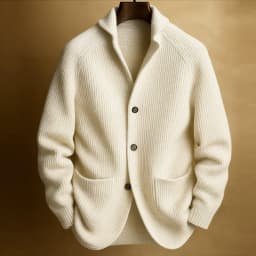 Spring Autumn Men Knitted Single Breasted Green Fruit Collar Cardigan Sweater Knitwear Solid Long Sleeve Casual Sweatercoat Men
