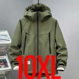 Extra Big Size 13XL Men's Autumn Jacket Hooded Zip Up Waterproof Windbreaker Coat Male Plus Large Fleece Fishing 4xl 5xl 6xl 7xl