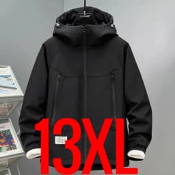 Extra Big Size 13XL Men's Autumn Jacket Hooded Zip Up Waterproof Windbreaker Coat Male Plus Large Fleece Fishing 4xl 5xl 6xl 7xl