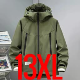Extra Big Size 13XL Men's Autumn Jacket Hooded Zip Up Waterproof Windbreaker Coat Male Plus Large Fleece Fishing 4xl 5xl 6xl 7xl