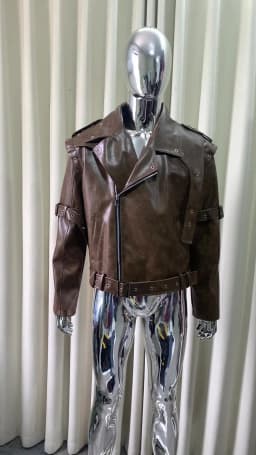 Mauroicardi Spring Autumn Cool Short Shiny Pu Leather Moto & Biker Jacket Men Belt Luxury Designer American Vintage Clothes 2025