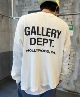 Gallery Dept Monogram Print Waffle Long Sleeve T-Shirt