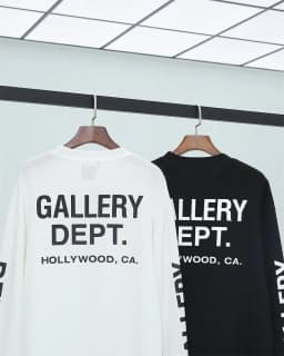 Gallery Dept Monogram Print Waffle Long Sleeve T-Shirt