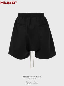 MIJKO Black Dark Grey Shorts Men Hip Hop Shorts Double Zipper Streetwear Fashion Short Pants 8327