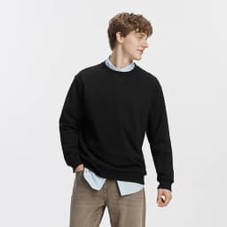 Semir Men Sweatshirt Solid Basic Crew Neck Slight Loose Knit Pullover Everyday Casual Style Autumn Top Daily Wear 2026
