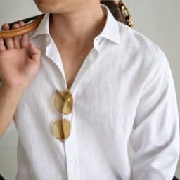 Men's Italian 100% Linen Long-Sleeve Shirt Jacket Summer Daily Commute Old Money Style Loose Fit UV Protection