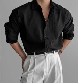 A Must-have Business Casual Shirt for Stylish Men, Men's Wear Made of Textured Fabric High-end Quality Fashionable Men's Shirts