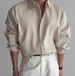 A Must-have Business Casual Shirt for Stylish Men, Men's Wear Made of Textured Fabric High-end Quality Fashionable Men's Shirts