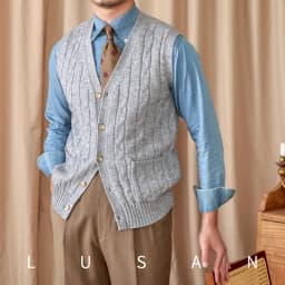 Vintage Japanese Style Casual Autumn and Winter Wool Jacquard Sleeveless Knitted Cardigan Vest British Small-Capital Vest