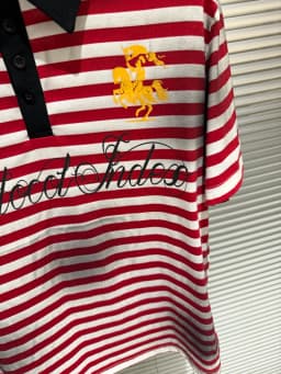 Soiled Stripe PROTOCOL Embroidery Warhorse T Shirt Polo Shirts Men Women Black Red Short Sleeve High Quality Lapel T-shirt Tops