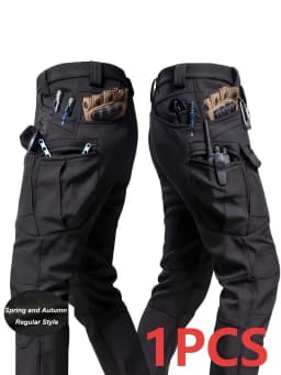Men's Spring Autumn City Cargo Elastic Pants Trekking Hiking Camping Climbing Running Sports Cycling Work Outdoor Trousers