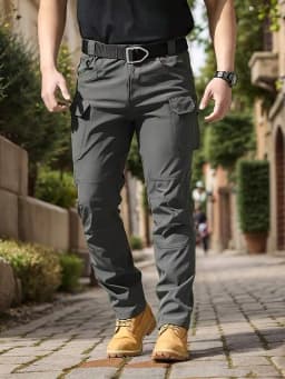 Men's Spring Autumn City Cargo Elastic Pants Trekking Hiking Camping Climbing Running Sports Cycling Work Outdoor Trousers