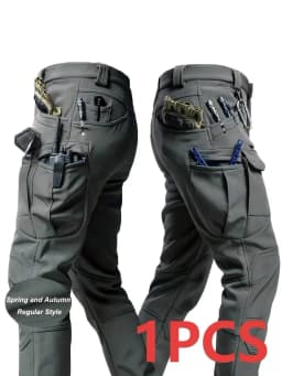 Men's Spring Autumn City Cargo Elastic Pants Trekking Hiking Camping Climbing Running Sports Cycling Work Outdoor Trousers