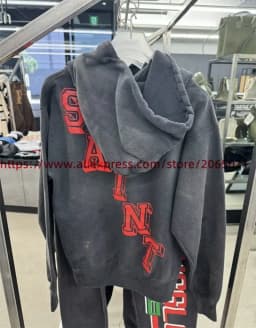 Washed Angel Saint Hoodie Men Women Damaged Pullovers Hooded