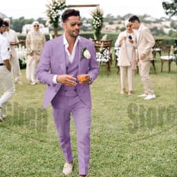 Summer Linen Men Suits 3 Piece Chic Single Breasted Peak Lapel Outfits Fashion Daily Casual Slim Groom Wedding Party Tuxedo