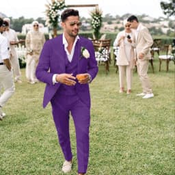 Summer Linen Men Suits 3 Piece Chic Single Breasted Peak Lapel Outfits Fashion Daily Casual Slim Groom Wedding Party Tuxedo