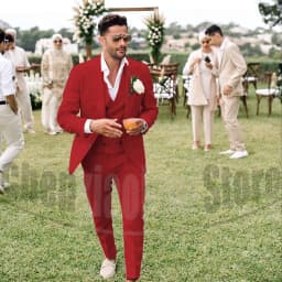 Summer Linen Men Suits 3 Piece Chic Single Breasted Peak Lapel Outfits Fashion Daily Casual Slim Groom Wedding Party Tuxedo