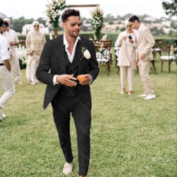 Summer Linen Men Suits 3 Piece Chic Single Breasted Peak Lapel Outfits Fashion Daily Casual Slim Groom Wedding Party Tuxedo