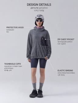 Unisex THERMOLITE® All Season Thermal Hoodie 190g Ultralight Breathable Fleece Mid Layer with Thumbholes & Zip Pocket