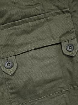 Swedish Motorcycle Jacket, Men's Retro Military Green Casual Cropped Jacket, 100% Cotton Canvas Workwear Asymmetric Safari Style